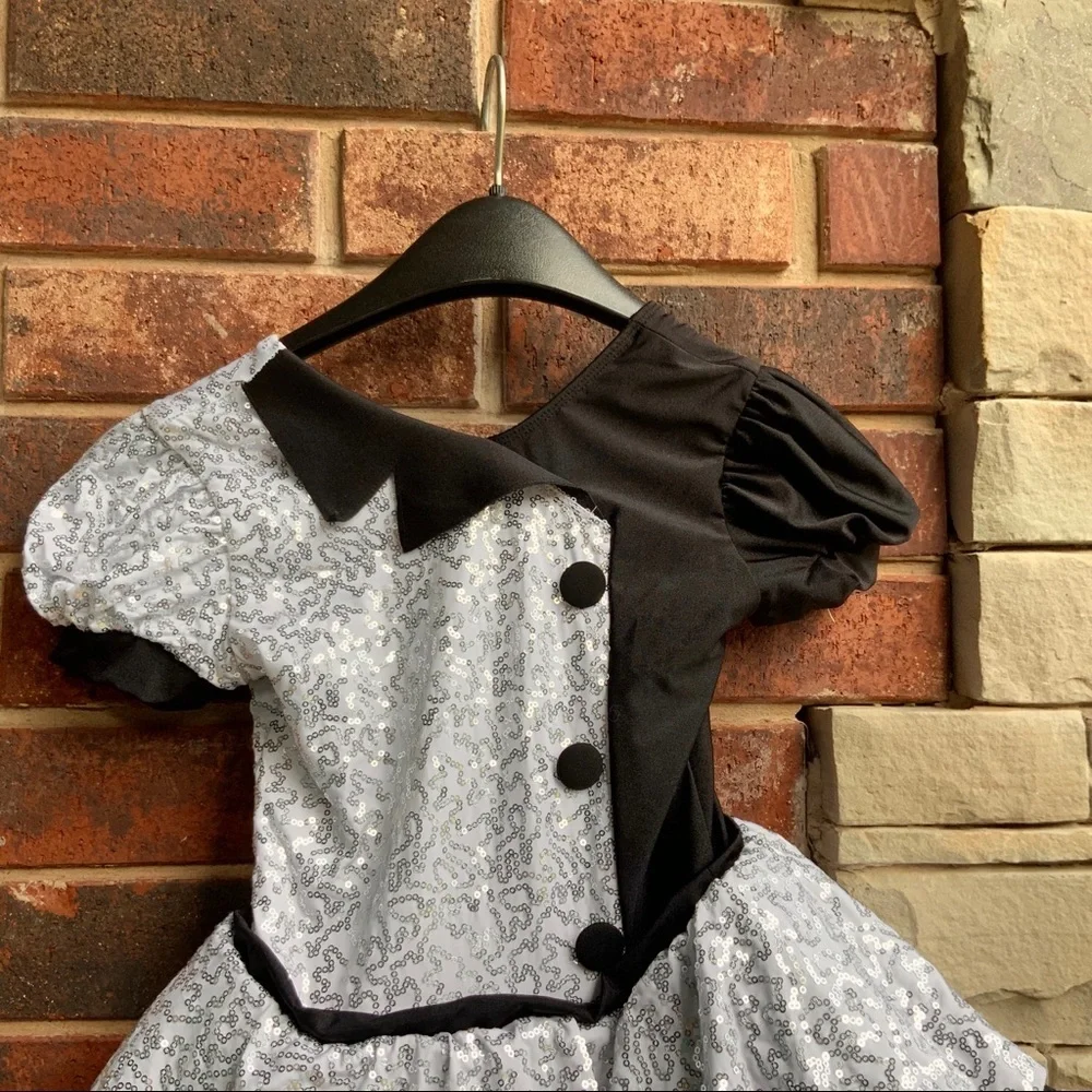 Revolution Dancewear Silver Sequins Costume CM